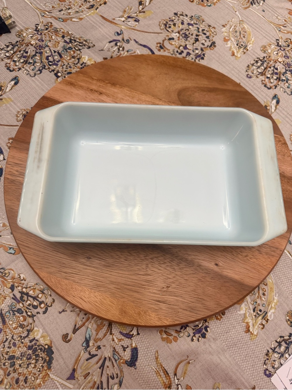 Pyrex Blue Snowflake Rectangular Baking Dish - Picture 5 of 5